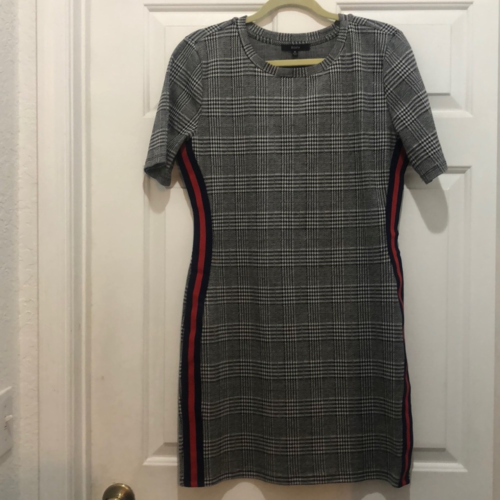 White and black dress